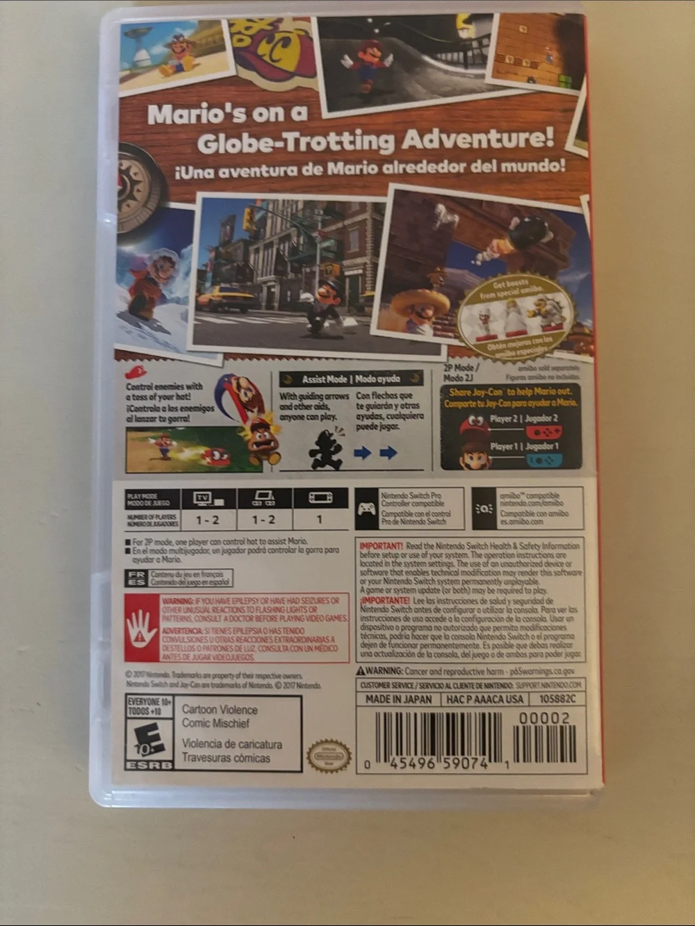 Nintendo Super Mario Odyssey - Multicolor Cover with Red Case